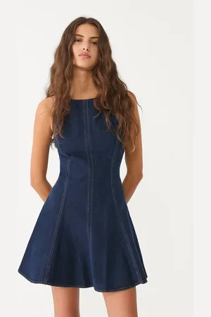 Stradivarius Vestido curto de ganga XL
