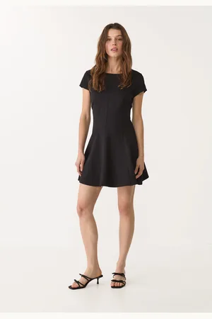 Stradivarius Vestido de malha roma de manga curta XS