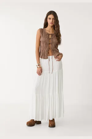 Stradivarius Saia midi boho L