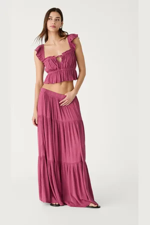 Stradivarius Saia midi boho XL