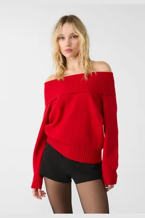 Stradivarius Sweater de malha com ombros descobertos XS