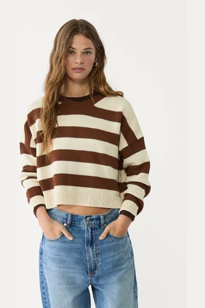 Stradivarius Sweater cropped de malha XL
