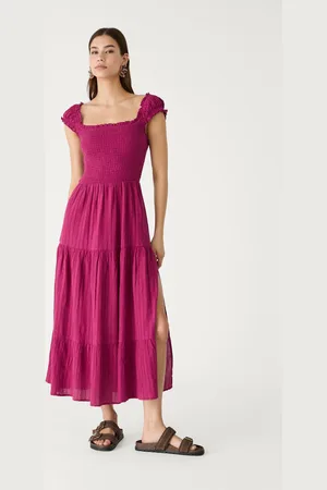 Stradivarius Vestido fluido midi M