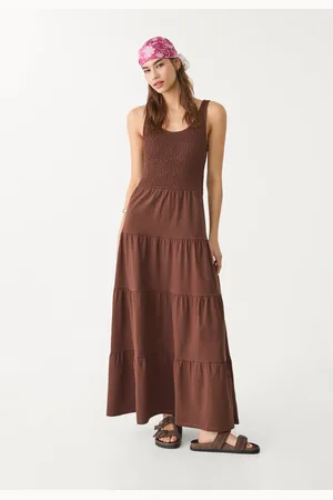 Stradivarius Vestido comprido fluido XS