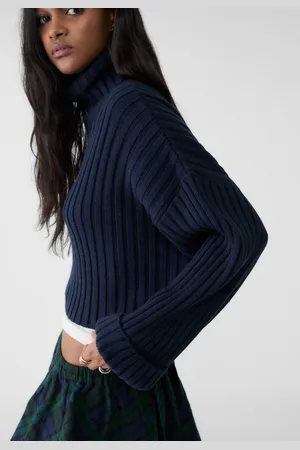 Stradivarius Camisola de malha com gola subida XS