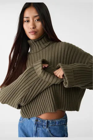 Stradivarius Camisola de malha com gola subida XS