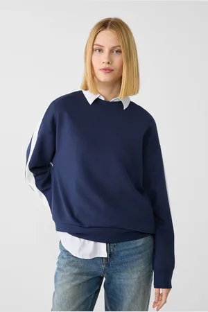 Stradivarius Sweatshirt com risca lateral de tato suave XS