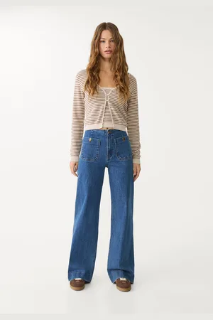 Stradivarius D77 Jeans minimalistas com bolsos 36