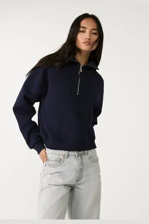 Stradivarius Sweatshirt gola alta zip L