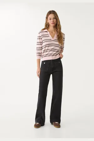 Stradivarius D77 Jeans minimalistas com bolsos 36