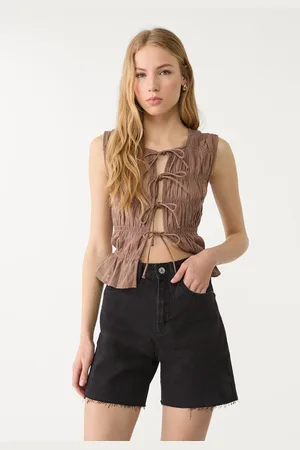 Stradivarius D93 Short denim longline 32