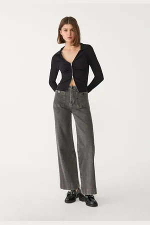Stradivarius D77 Jeans minimalistas com bolsos 38