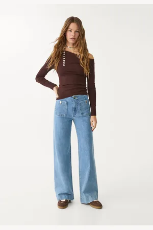 Stradivarius D77 Jeans minimalistas com bolsos 44