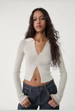 Stradivarius Camisola com gola de polo e abertura XS