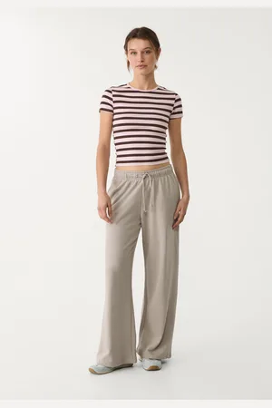 Stradivarius Calças jogger de perna larga M