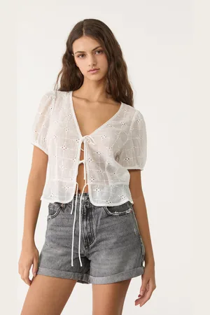 Stradivarius D83 Calções mom fit 40