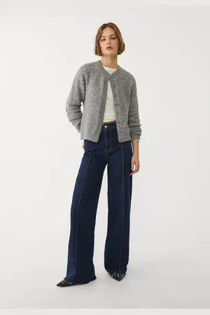 Stradivarius Jeans minimalistas com costuras 40