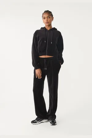 Stradivarius Calças jogger de veludo M