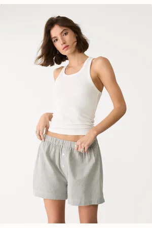 Stradivarius Calções boxers aos quadrados vichy XS