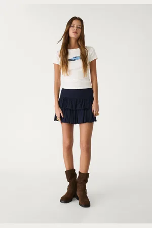 Stradivarius Saia-calção mini com pregas M