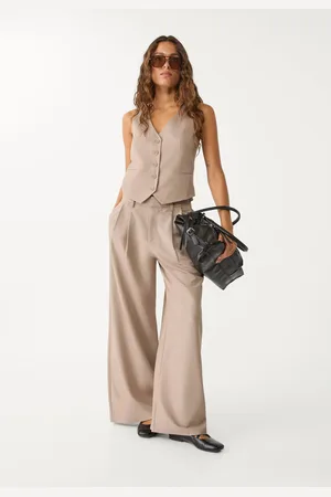 Stradivarius Calças super wide ajustáveis 38
