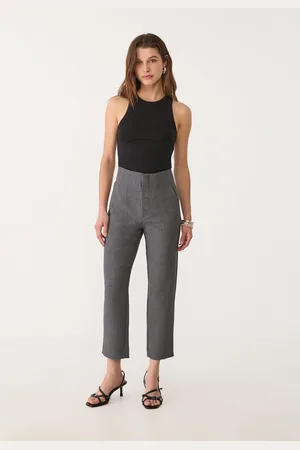 Stradivarius Calças elegantes com pinças 42