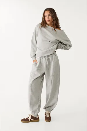 Stradivarius Calças jogger balloon de felpa XS