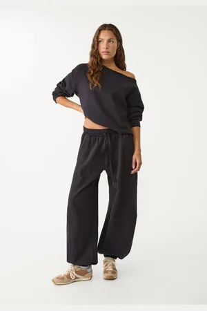 Stradivarius Calças jogger balloon de felpa L