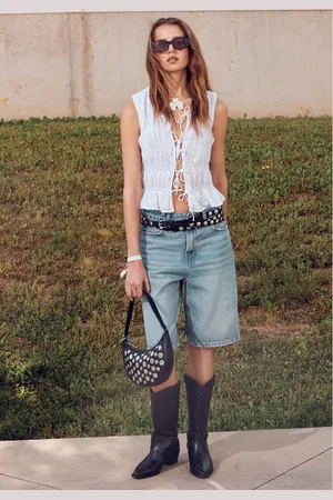 Stradivarius D95 Jort bermudas de ganga 38