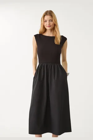 Stradivarius Vestido midi combinado M