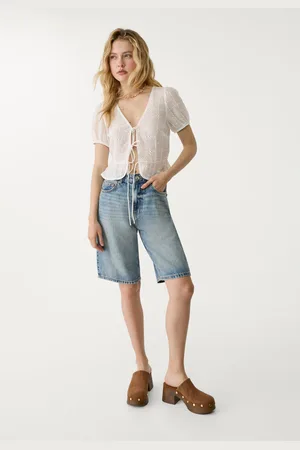 Stradivarius D95 Jort bermudas de ganga 38