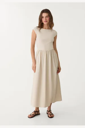 Stradivarius Vestido midi combinado XL