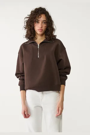 Stradivarius Sweatshirt gola alta zip S