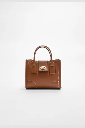 Stradivarius Mala tote com pesponto de fantasia OS
