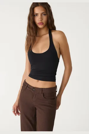 Stradivarius Calças direitas low waist 40