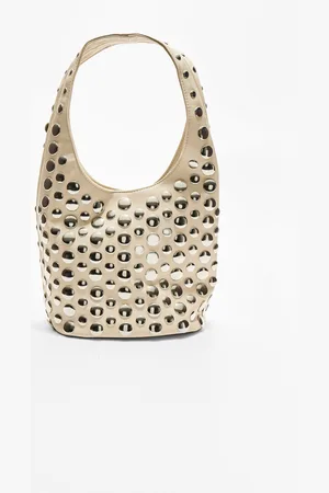 Stradivarius Mala de ombro com tachas OS