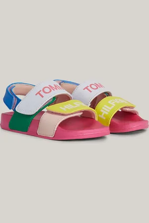 Tommy Hilfiger Colour-Blocked Logo Hook And Loop Sandals