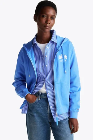 Tommy Hilfiger Logo Embroidery Zip-Thru Hoody