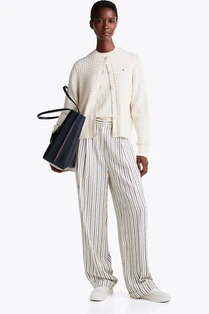 Tommy Hilfiger Relaxed Straight Leg Stripe Trousers