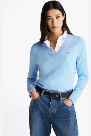 Tommy Hilfiger Fine Knit Jersey V-Neck Jumper