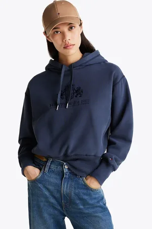 Tommy Hilfiger Logo Embroidery Drawstring Fleece Hoody