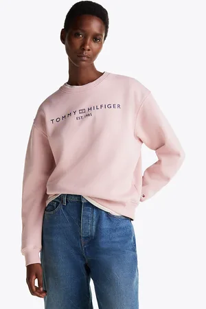 Tommy Hilfiger Logo Crew Neck Fleece Sweatshirt