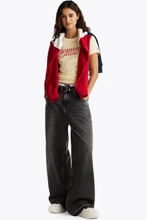 Tommy Hilfiger Charlie Frayed Mid Rise Loose Jeans