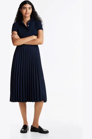 Tommy Hilfiger Gold-Tone Button Slim Midi Polo Dress