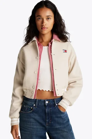 Tommy Hilfiger Varsity Cropped Bomber Jacket