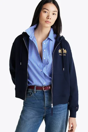 Tommy Hilfiger Logo Embroidery Zip-Thru Hoody