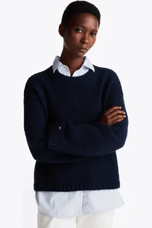 Tommy Hilfiger Textured Knit Button Shoulder Jumper