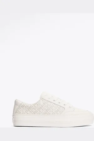 Tommy Hilfiger TH Monogram Leather Flatform Trainers