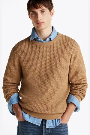 Tommy Hilfiger Herringbone Knit Crew Neck Jumper