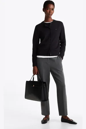 Tommy Hilfiger Slim Fit Straight Cropped Trousers